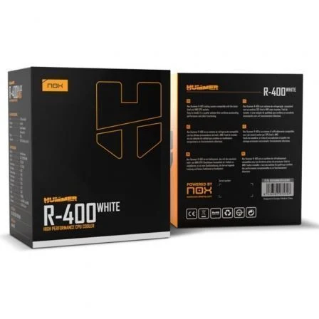 NOX Hummer R-400 Blanco Ventilador de CPU 12 cm PWM 235W TDP